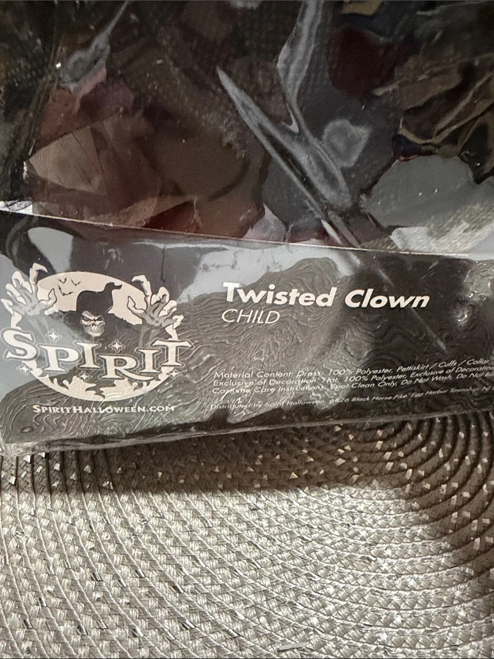 Spirit Twisted Clown Kids Costume - Red & Black